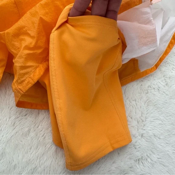 Gymshark Pulse Shorts Women's Medium Orange Nylon 2 in 1 Lined Pocket Activewear - Picture 7 of 9